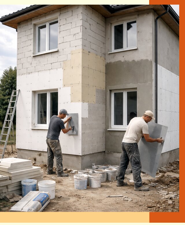 Утепление дома из газобетона в Владикавказе от 4329 руб./м² — заказать у ТепломастерВкз