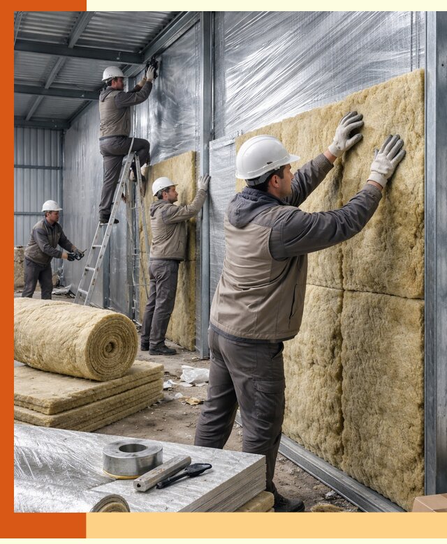 Утепление металлического склада в Владикавказе: теплоизоляция и герметизация